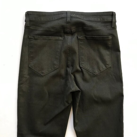 L'Agence Margot Coated High Rise Ankle Skinny Jeans Womens 28 Army Green Stretch - Picture 12 of 13